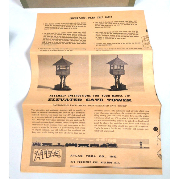 Vintage Atlas HO Scale #701 Elevated Gate Tower New In Box - Picture 6 of 7